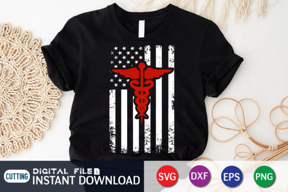 Distressed Nurse Flag SVG: Graphics for T-Shirt Designs