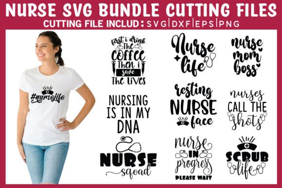 Nurse Bundle Graphics for T-Shirt Designs