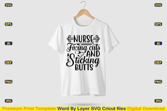 Nurse SVG: Fun Graphics for T-Shirt Designs