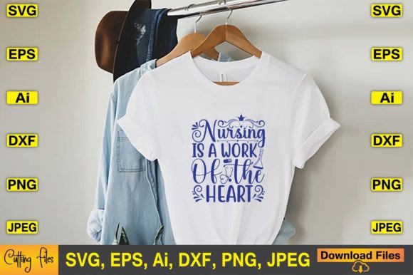 Nursing Heart SVG: Graphics for T-Shirt Designs