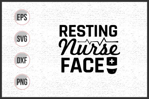Resting Nurse Face Svg Design: Graphics & Print Templates